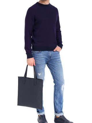 Темно-синій ремінь BOSS : фото 4 - Invogue